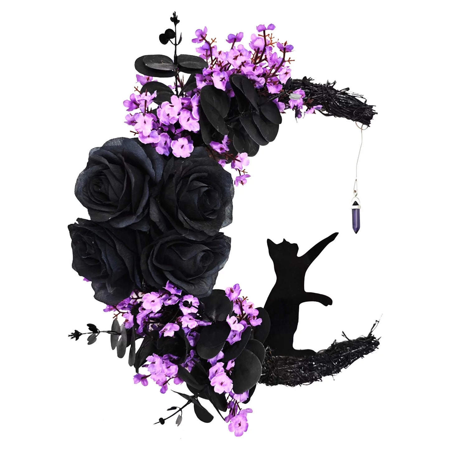 Deals of the Day! Halloween Decorations Indoor Outdoor on Clearance,Halloween Wreath with and Black Decoration, Halloween Wreath, Halloween Wreath, for Front Door Decoration, Wreath, Plan