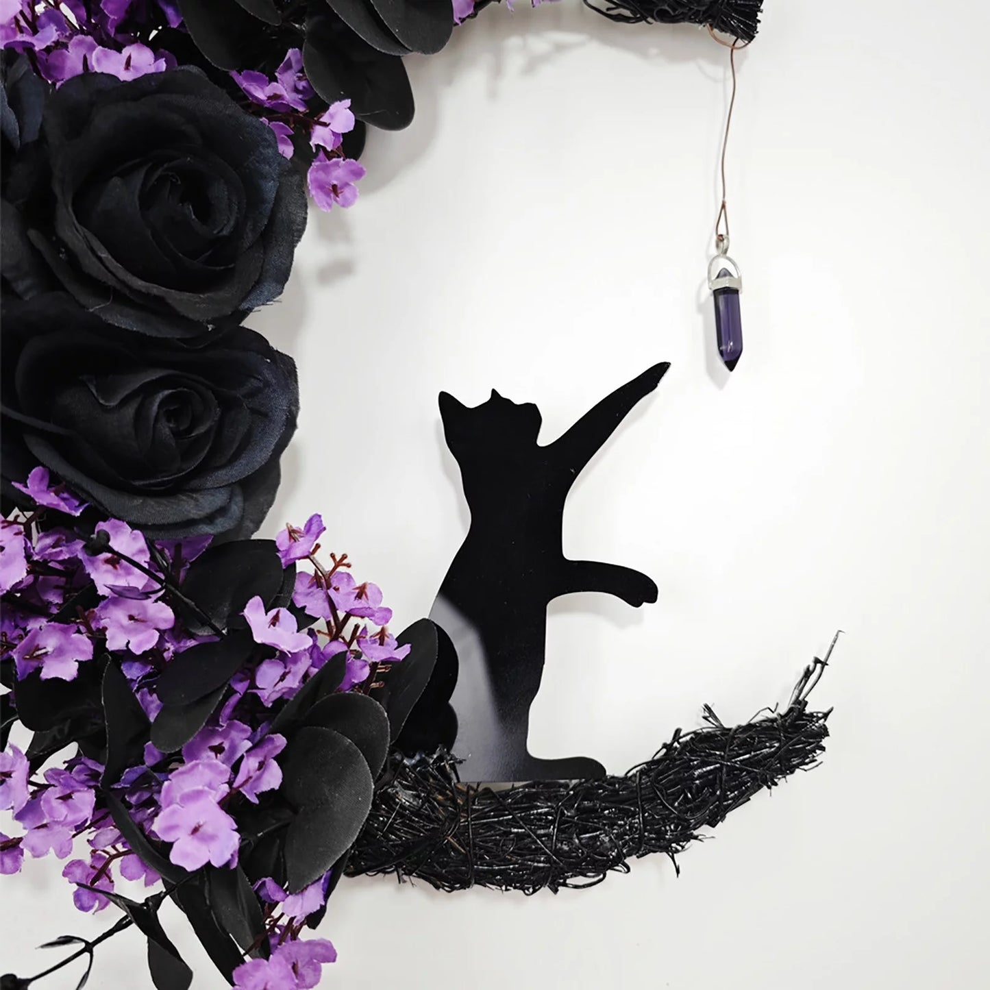 Deals of the Day! Halloween Decorations Indoor Outdoor on Clearance,Halloween Wreath with and Black Decoration, Halloween Wreath, Halloween Wreath, for Front Door Decoration, Wreath, Plan