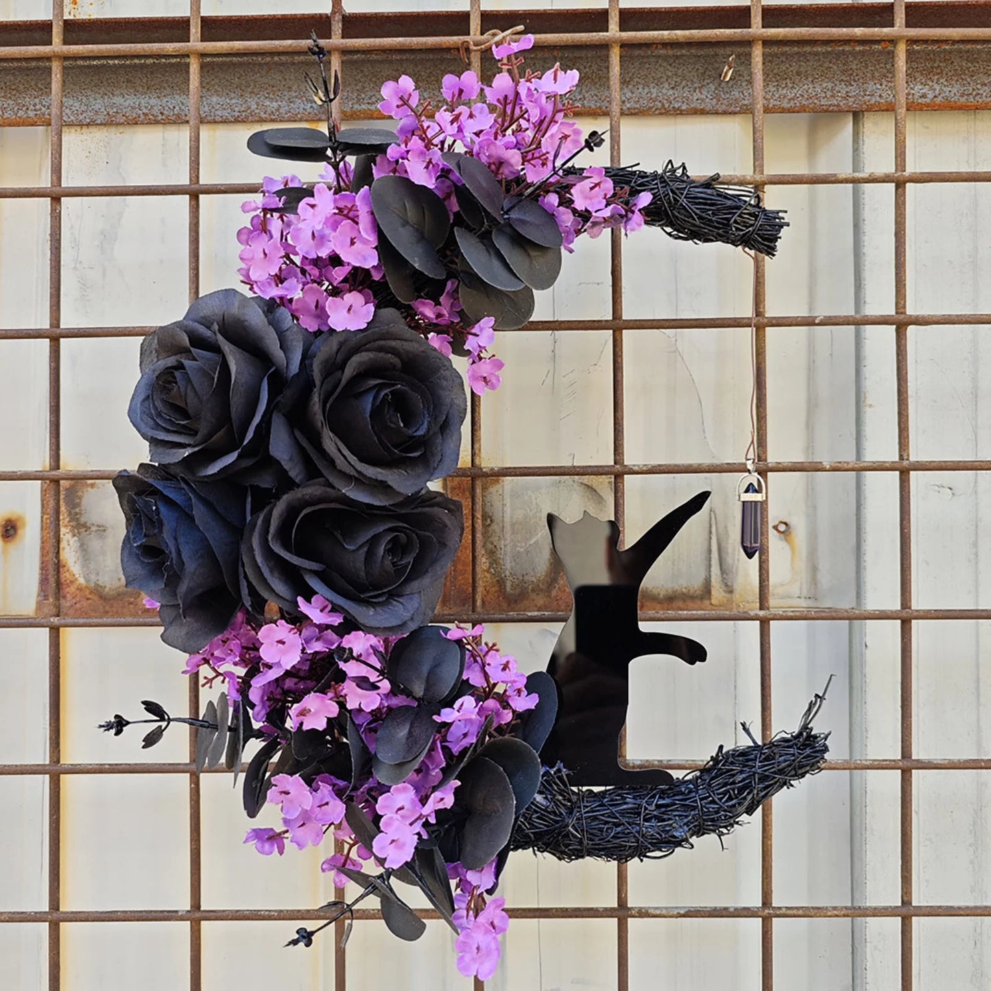 Deals of the Day! Halloween Decorations Indoor Outdoor on Clearance,Halloween Wreath with and Black Decoration, Halloween Wreath, Halloween Wreath, for Front Door Decoration, Wreath, Plan