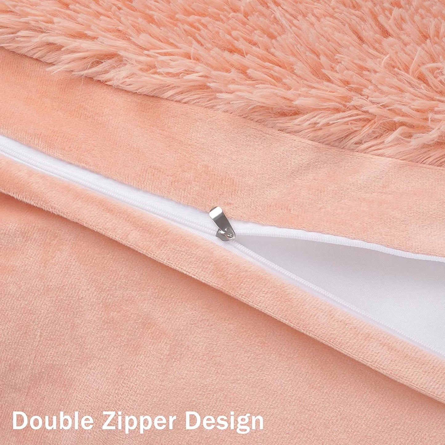 Luxury Fluffy Fuzzy Queen Bedding Comforter Set,4 Pieces Shaggy Duvet Cover Set,Furry Plush Velvet Comforter Cover with Zip Closure,Queen,Green