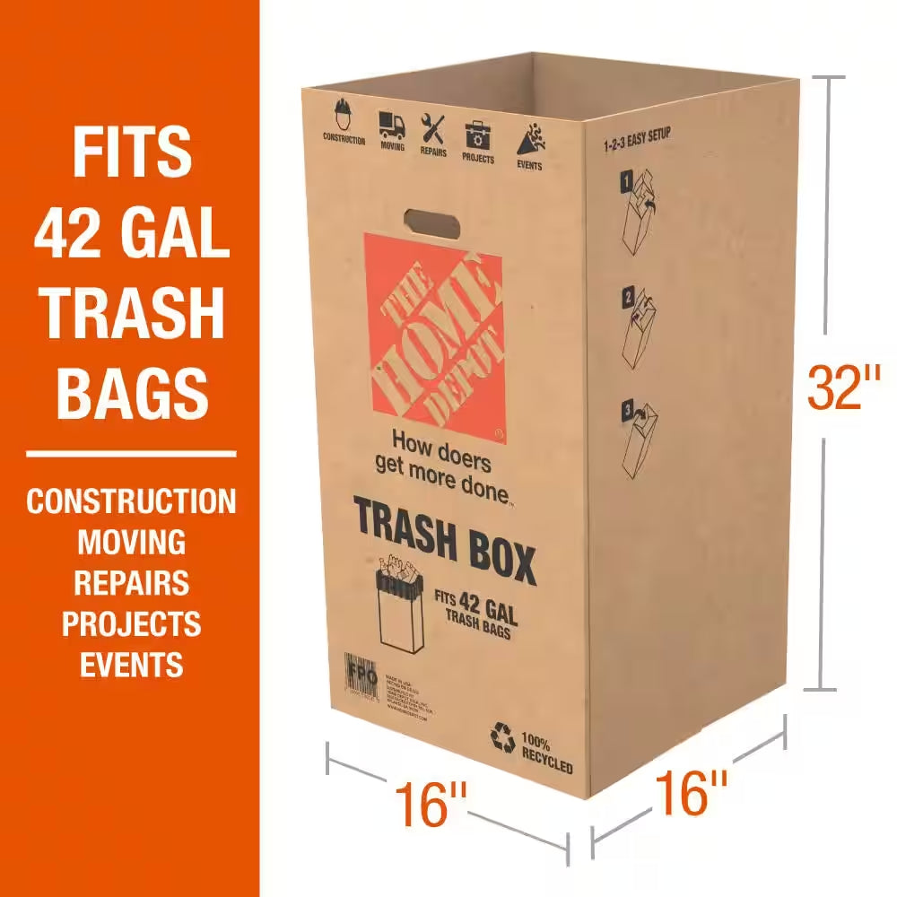 42 Gal. Disposable Trash Can (4 Pack)