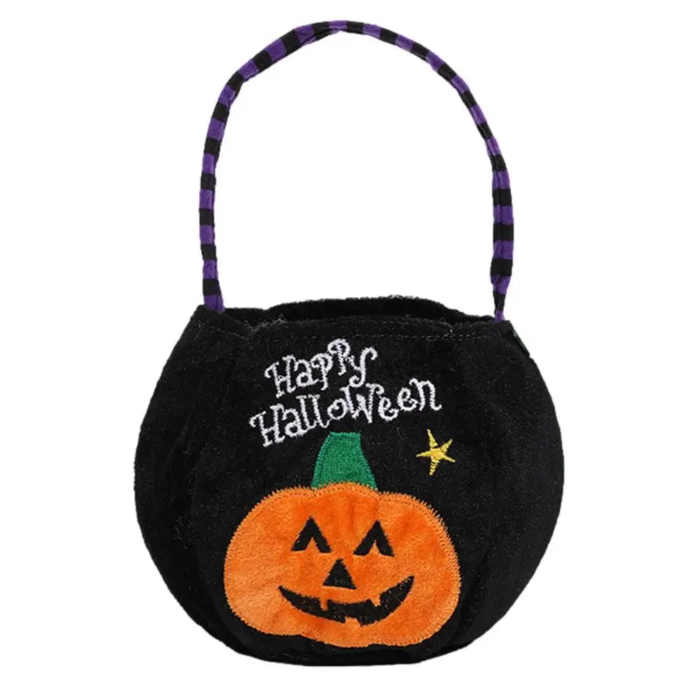 Multipurpose Halloween Bag for Party Pumpkin Bucket Gift Tote Trick or Treating Bucket Portable Storage Halloween Decoration