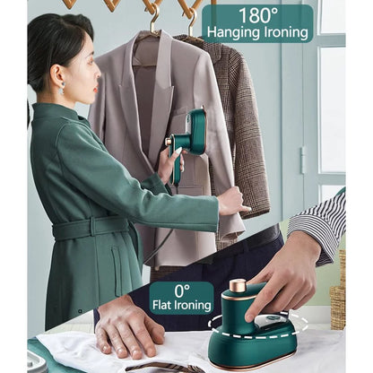 Portable Steam Iron ，Handheld Garment Steamer Fast Heat Wet and Dry Dual Use for Fabric Clothes Home and Travel