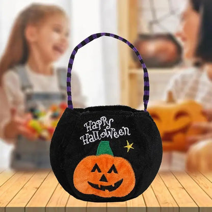 Multipurpose Halloween Bag for Party Pumpkin Bucket Gift Tote Trick or Treating Bucket Portable Storage Halloween Decoration