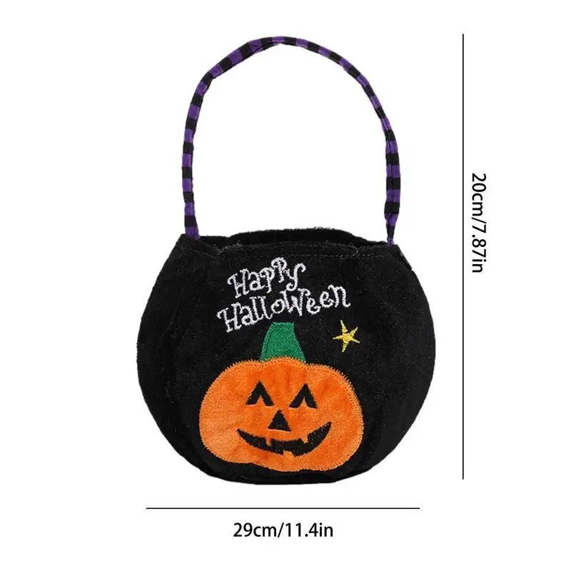 Multipurpose Halloween Bag for Party Pumpkin Bucket Gift Tote Trick or Treating Bucket Portable Storage Halloween Decoration